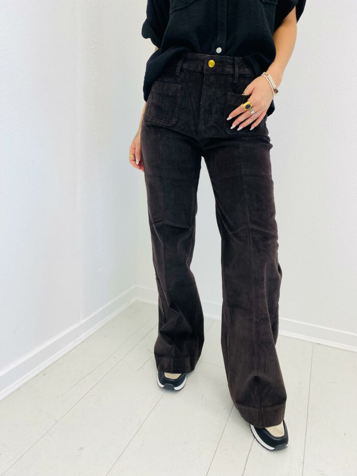 Pantalon Velours à Poches Plaquées – Image 4