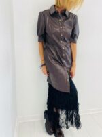 Robe Chemise en Simili cuir – Image 3