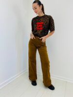 Jean Taille Haute Wide Flare brodé – Image 5