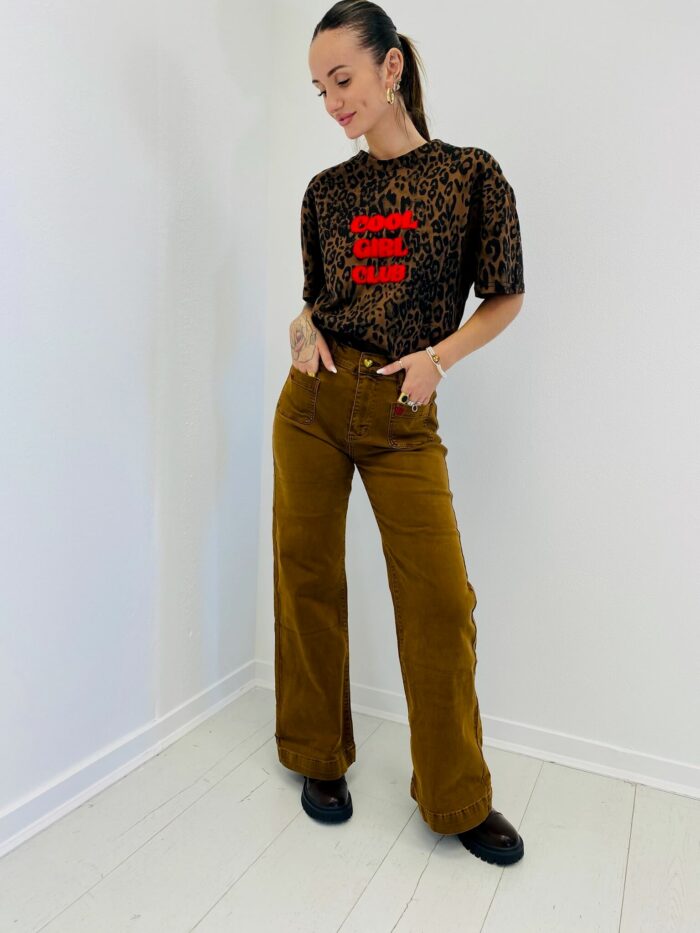 Jean Taille Haute Wide Flare brodé – Image 5