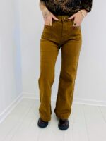Jean Taille Haute Wide Flare brodé