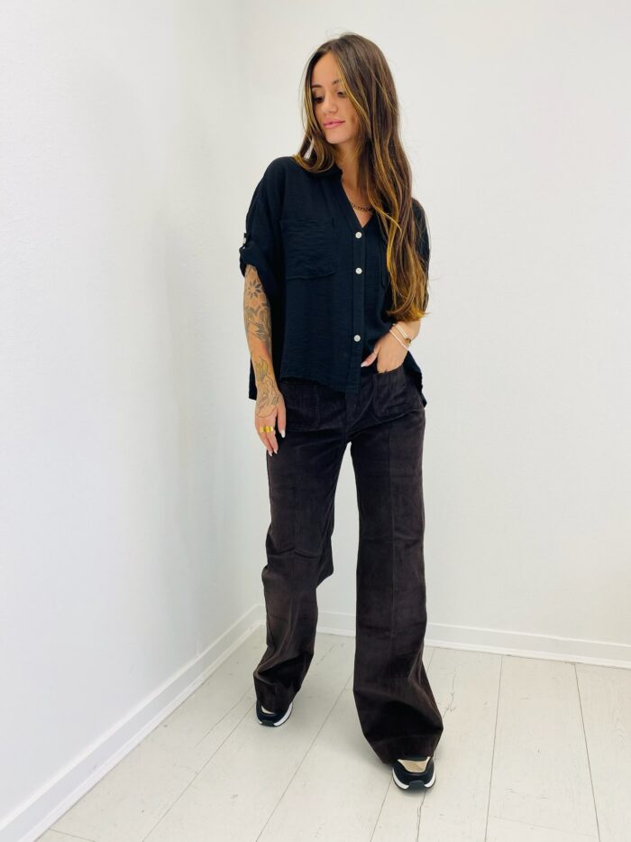 Pantalon Velours à Poches Plaquées – Image 3