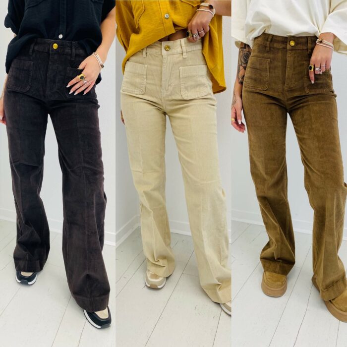 Pantalon Velours à Poches Plaquées – Image 2