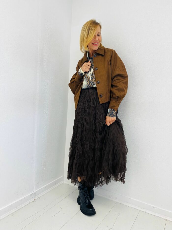 Veste Courte Effet Suédine – Image 3